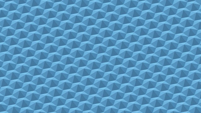 Aerial orthographic rendering of an abstract blue surface constructed from sharp hexagonal knurls.