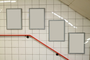 billboard in underground hall