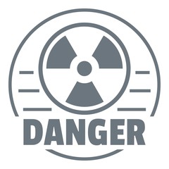 Radiation logo, simple gray style