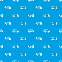 Garbage truck pattern seamless blue