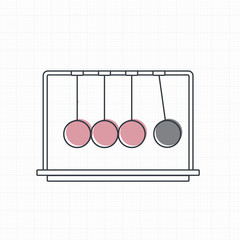 Illustration of momentum movement vector set