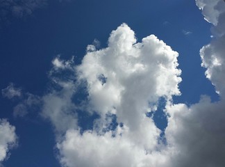 Beautiful cloudscape in blue sky, natural background
