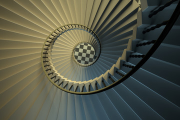 Spiral stairs.