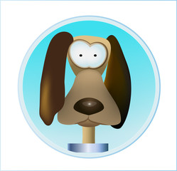dog, brown,blue, funny, picture for print
.
