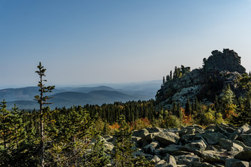 Mountain landscape in the sunny summer day
