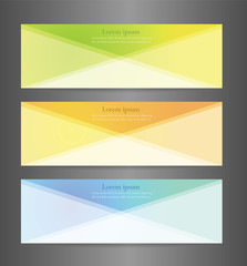 Set three abstract modern banner texture. Vector banner background for web banner design
