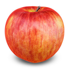 Ripe red apple isolated on white. With clipping path