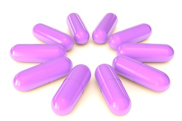 Capsule pill isolated