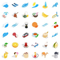 Cezve icons set, isometric style