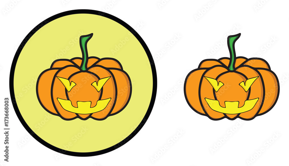 Wall mural pumpkin halloween icon