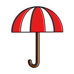 umbrella silhouette isolated icon