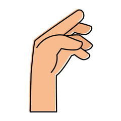 human hand catching icon