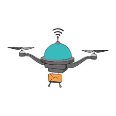 drone flying technology with envelope