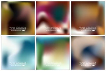 Abstract Creative concept vector multicolored blurred background set. For Web and Mobile Applications, art illustration template design, business infographic and social media, modern decoration
