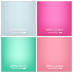 Obraz premium Abstract Creative concept vector multicolored blurred background set. For Web and Mobile Applications, art illustration template design, business infographic and social media, modern decoration