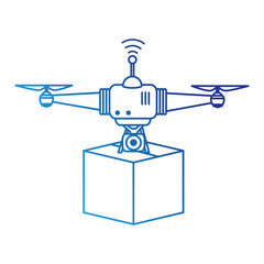 drone flying technology with box