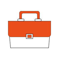 briefcase leather bag icon vector illustration graphic design