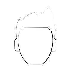 Faceless man character icon vector illustration graphic design