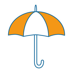 umbrella silhouette isolated icon