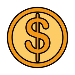 Obraz premium coin money isolated icon