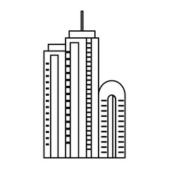 cityscape futuristic buildings icon