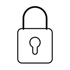 safe padlock isolated icon