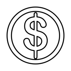 Obraz premium coin money isolated icon