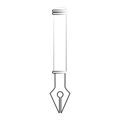 fountain pen tip icon vector illustration graphic design