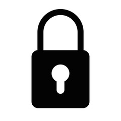 safe padlock isolated icon
