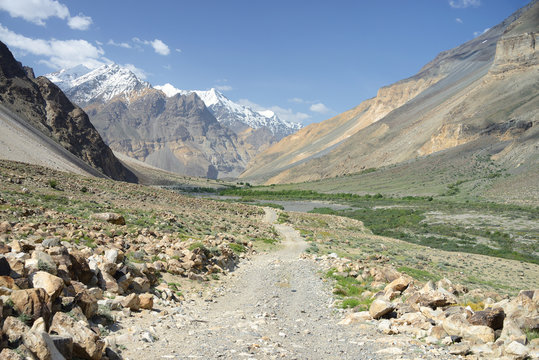 Beautiful Bartang Valley near Ghudara, Pamir Mountain Range, Tajikistan