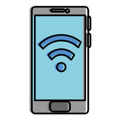 smartphone device with wifi signal
