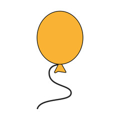 colorful party balloons icon vector illustration graphic design