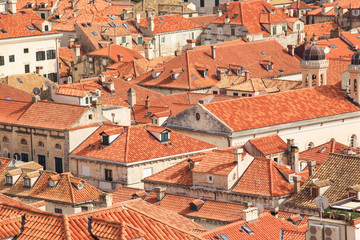 Fototapeta na wymiar Beautiful view of the streets of the historic city of Dubrovnik, Croatia