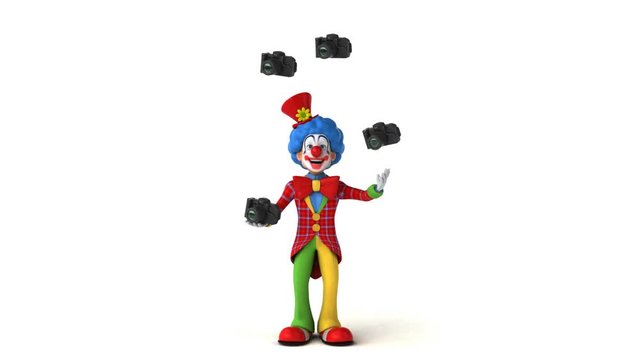Clown juggling - 3D Animation