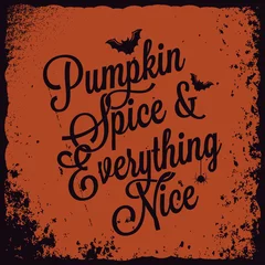Poster Im Rahmen Halloween pumpkin vintage lettering background. © Pushkarevskyy