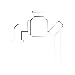 faucet water dripping vector icon illustration graphic design