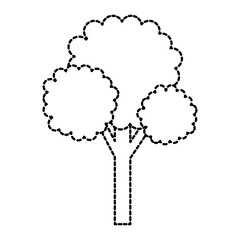 tree plant pixelated icon
