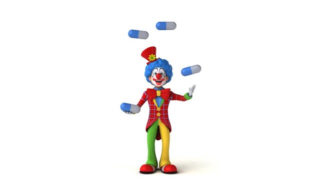 Clown juggling - 3D Animation