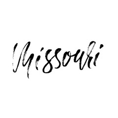 Missouri. Modern dry brush lettering. Retro typography print. Vector handwritten inscription. USA state.