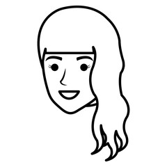 beautiful woman head avatar character