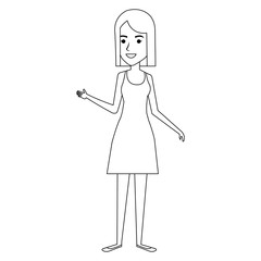 beautiful woman standing avatar character