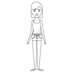 beautiful woman standing avatar character
