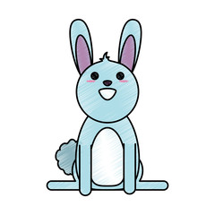 pet rabbit smiling vector icon illustration graphic design