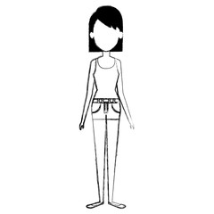 beautiful woman standing avatar character