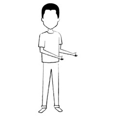 Fototapeta premium young man standing avatar character