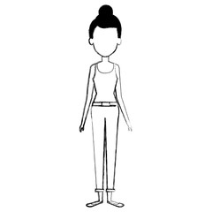 beautiful woman standing avatar character