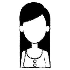 beautiful woman avatar character vector illustration design