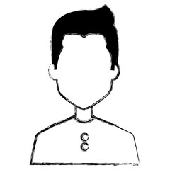 young man avatar character vector illustration design