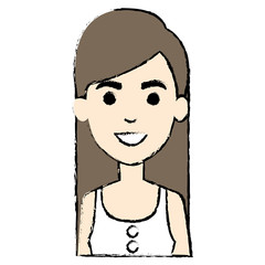 beautiful woman avatar character vector illustration design