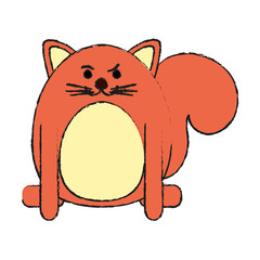 rude face pet cat vector icon illustration graphic design